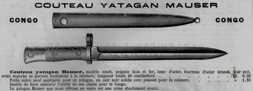 1905 Jules Pire & Co catalog listing of mauer rifle bayonet